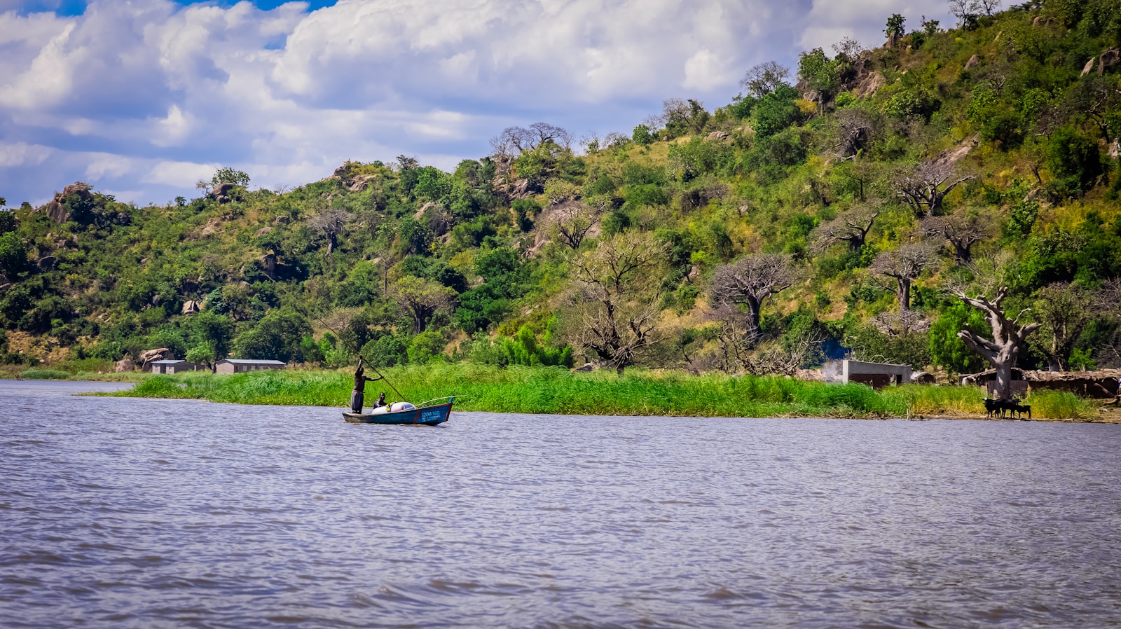Boat on Lake Malawi near Likoma Island