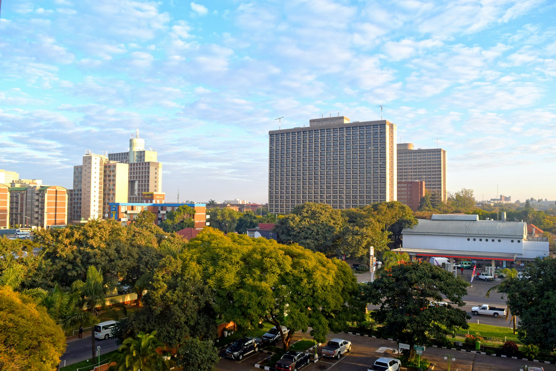 Harare cityscape with tall buildings rising over the capital