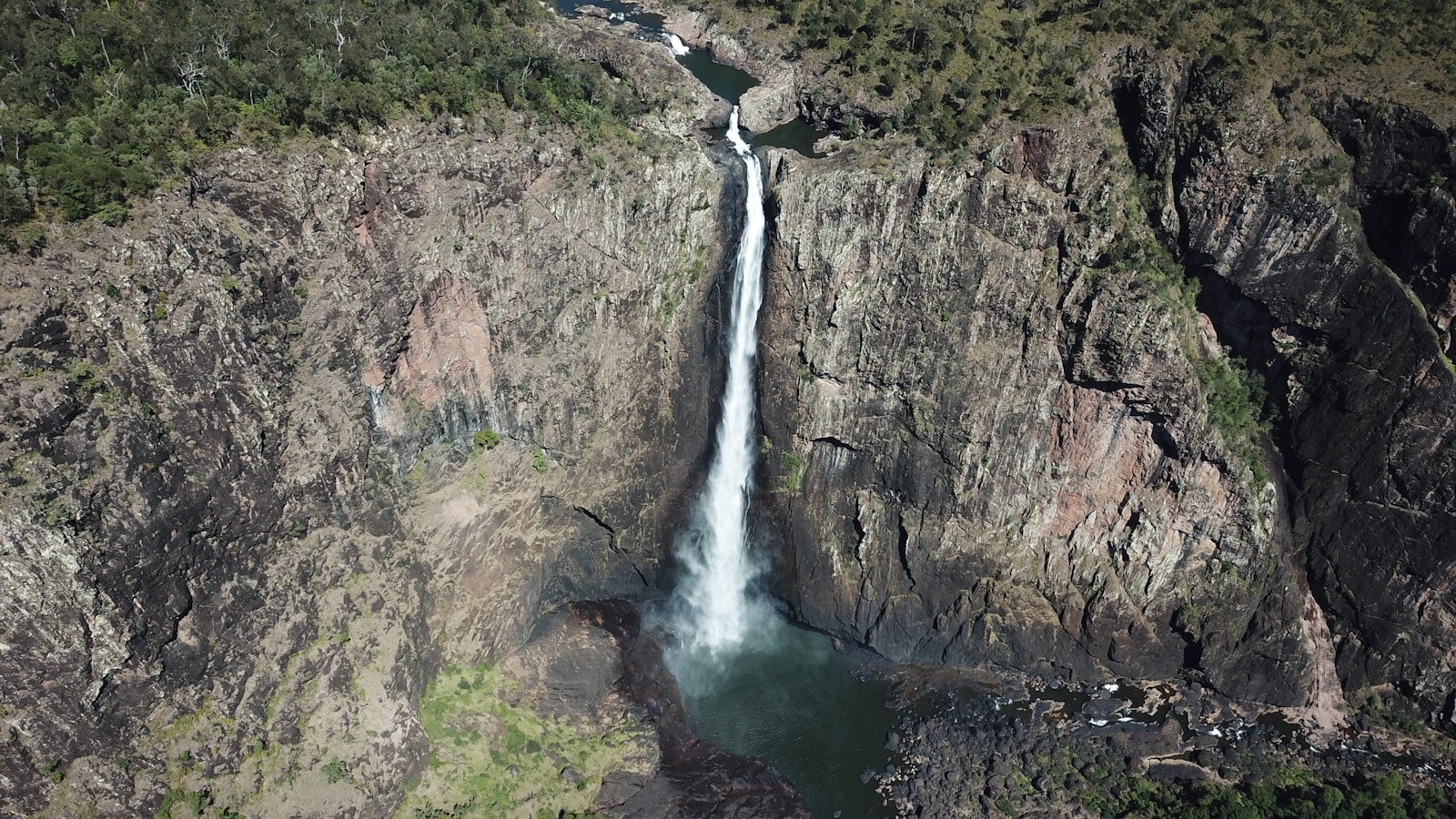 Aerial view of Victoria Falls on the Zambezi River