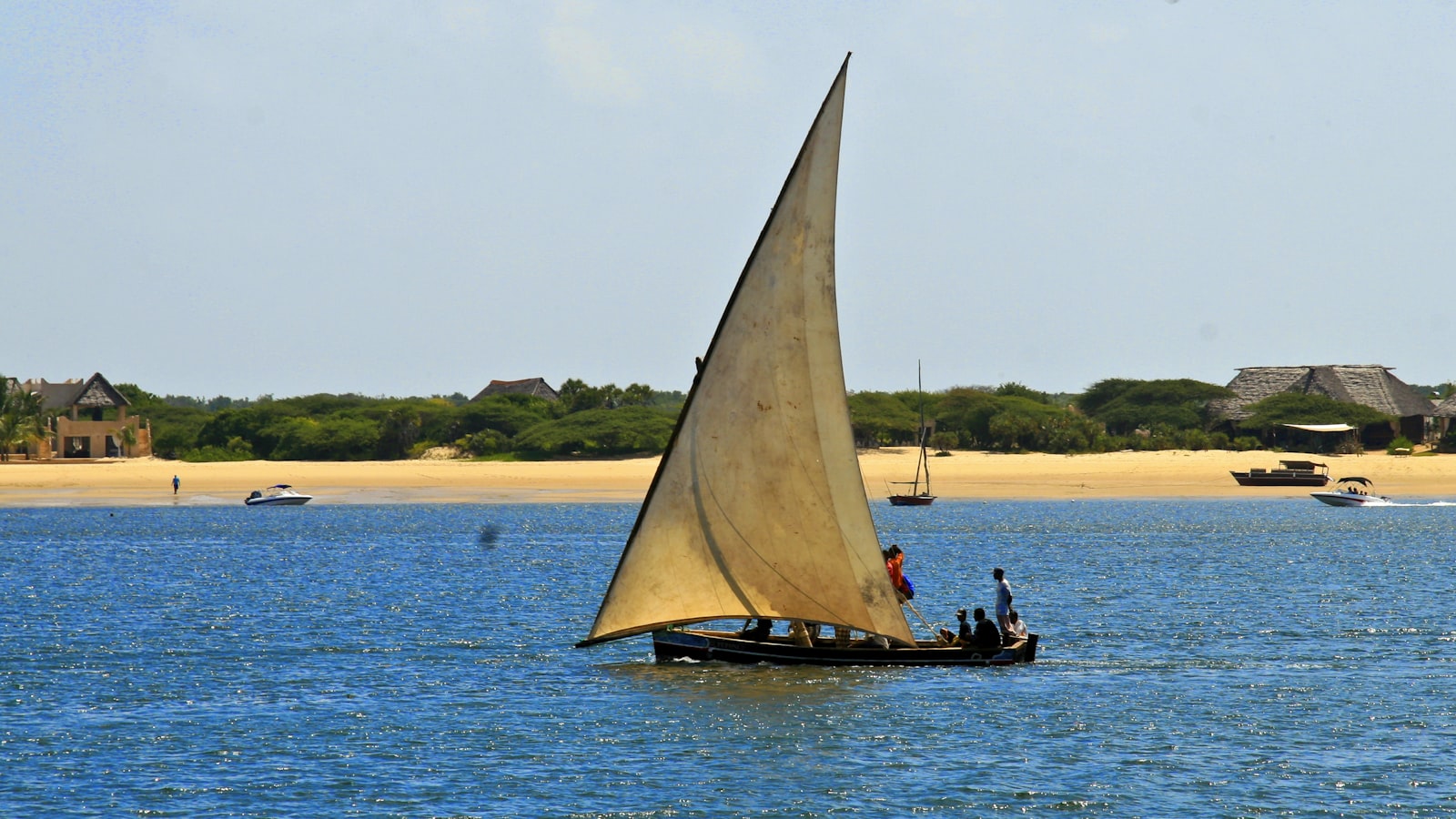 A dhow sailing off the Lamu coast