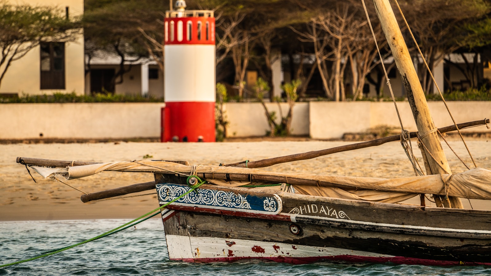 A dhow off Lamu Island, Kenya