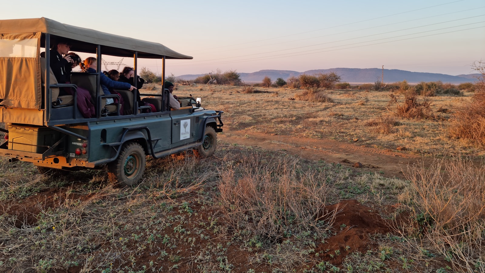 A game drive vehicle on safari