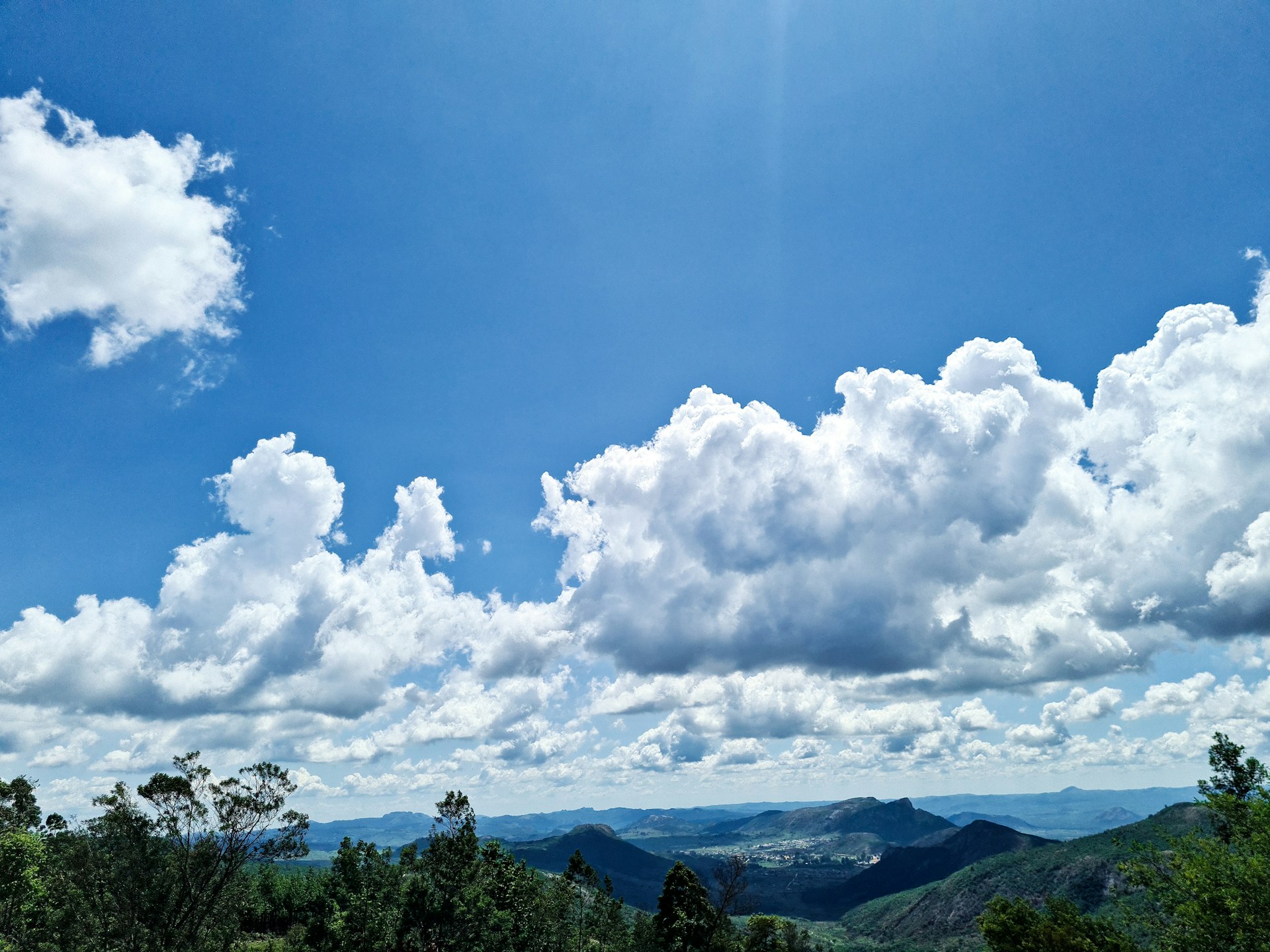 Cloud-wrapped ridges of the Nyanga mountains in Zimbabwe's Eastern Highlands