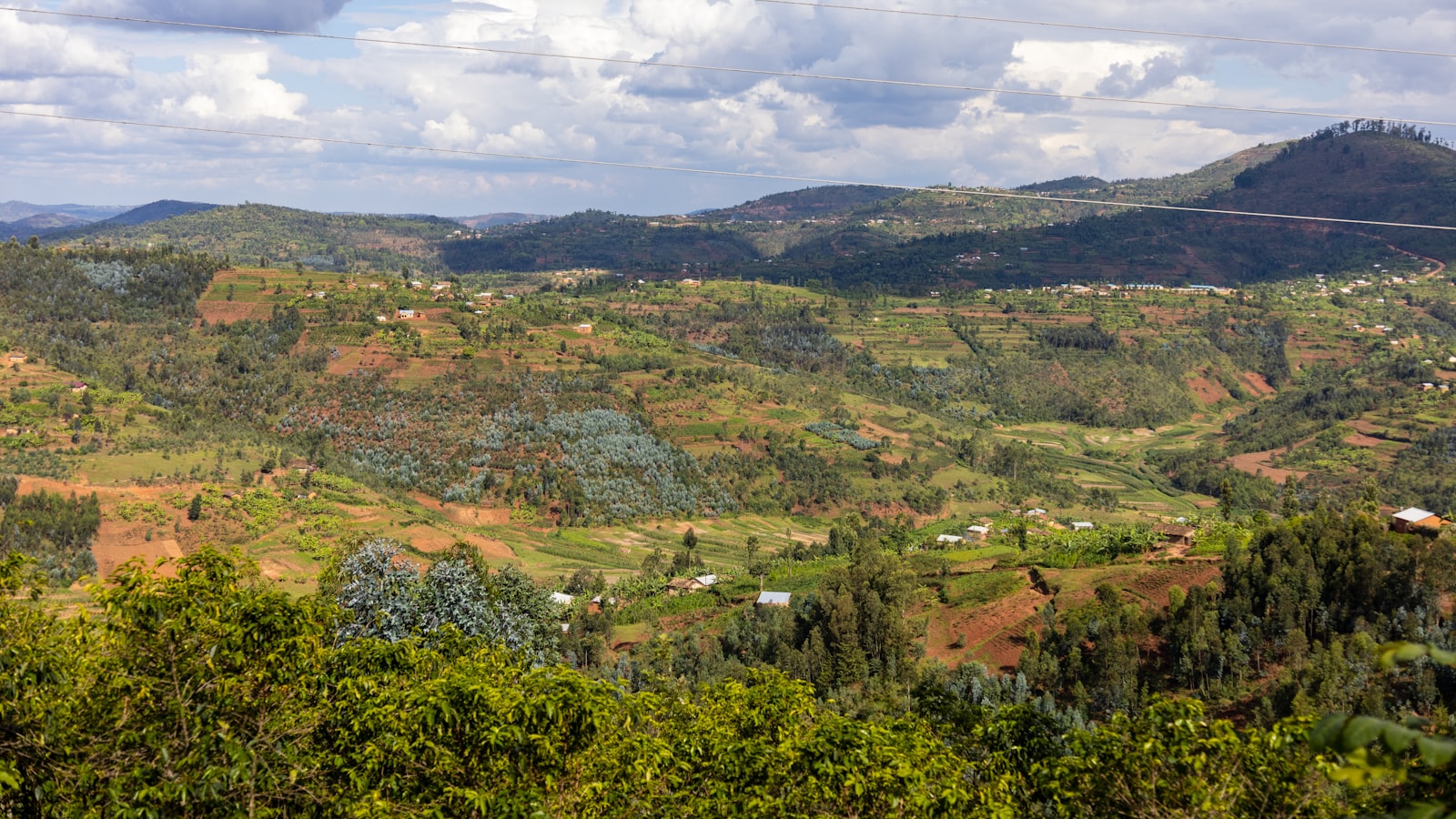The volcanic mountains of Rwanda